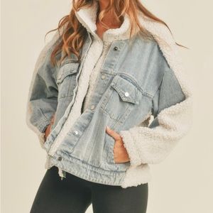 Denim Sherpa jacket